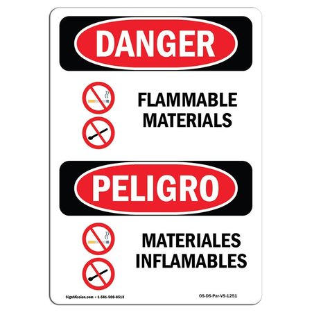 OSHA Danger, 7"" Height, 10"" Width, Aluminum -  SIGNMISSION, OS-DS-A-710-VS-1251